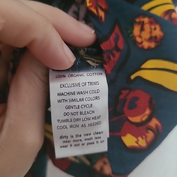 NWT Toad And Co Mens Size Large Fruit Print Button Up Shirt Short Sleeve - Picture 6 of 13